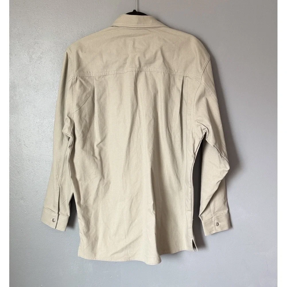 Marlboro Gear 1999 Going to the Ranch Button Up Shirt Mens Medium Vintage Khaki